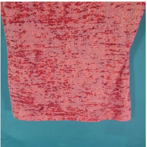 Prana Womens Short Sleeve Patterned Top (Size: Small/Pink) - Picture 9 of 11